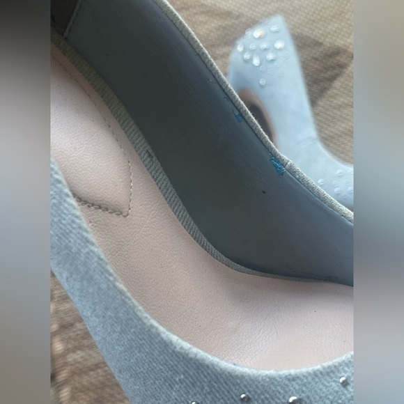 ALDO Elegant Blue Embellished Women's denimHeels size 7 - Picture 13 of 16